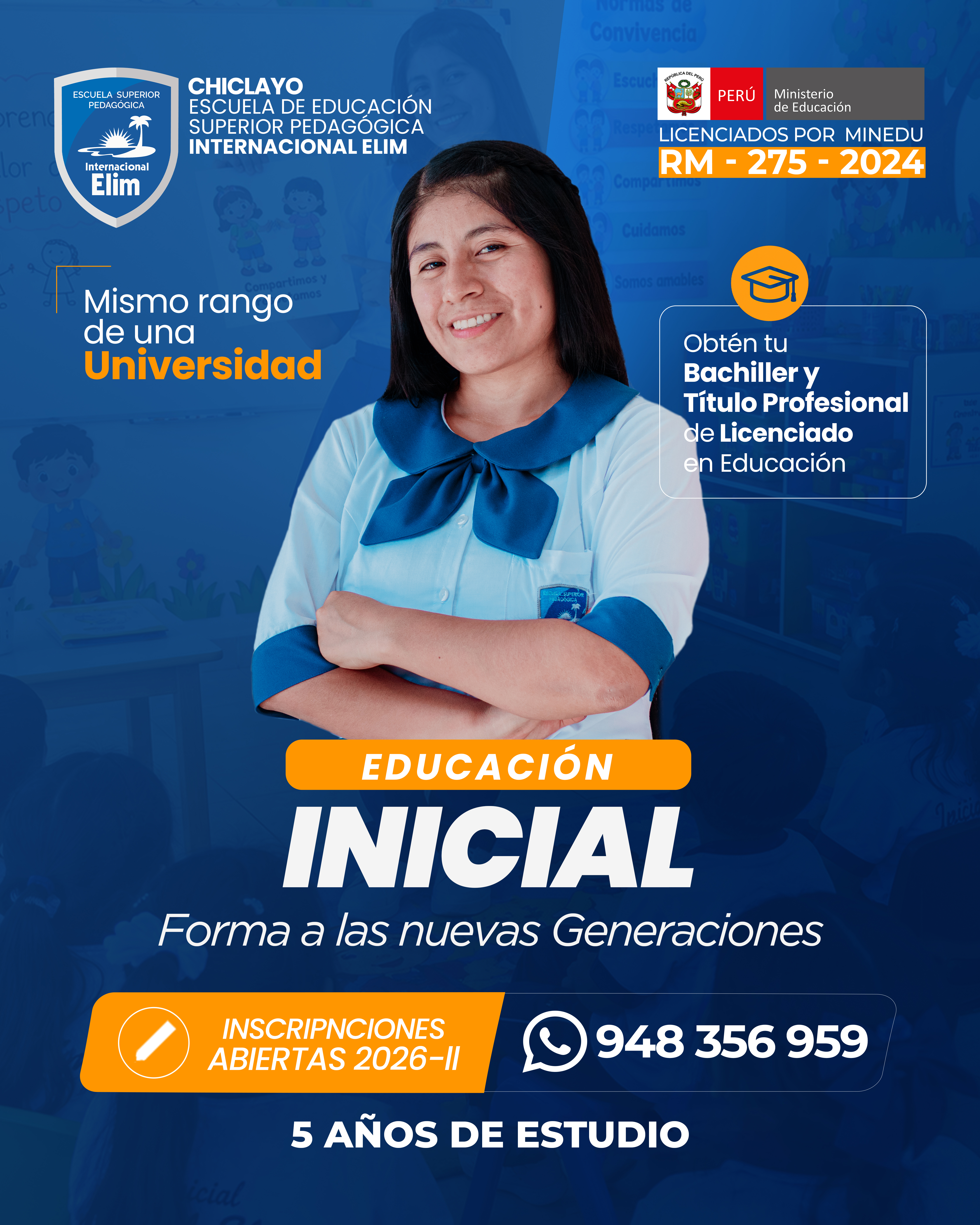 Educación Inicial en la sede Chiclayo